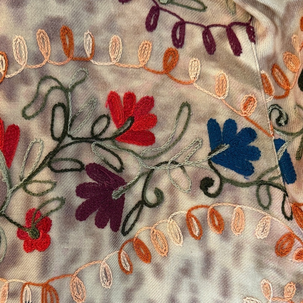 John Mark Floral Embroidered Blazer with Multicolor Design 100% Rayon NWOT - Picture 15 of 15